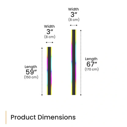 Zynella Chroma: Smart WiFi RGB Linear Outdoor Sconce (IP65 Waterproof)