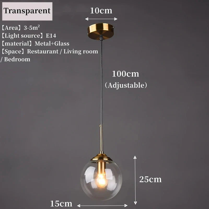Zynella Gradient Glass Ball Pendant