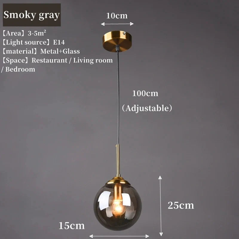 Zynella Gradient Glass Ball Pendant