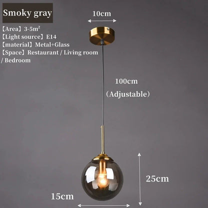 Zynella Gradient Glass Ball Pendant