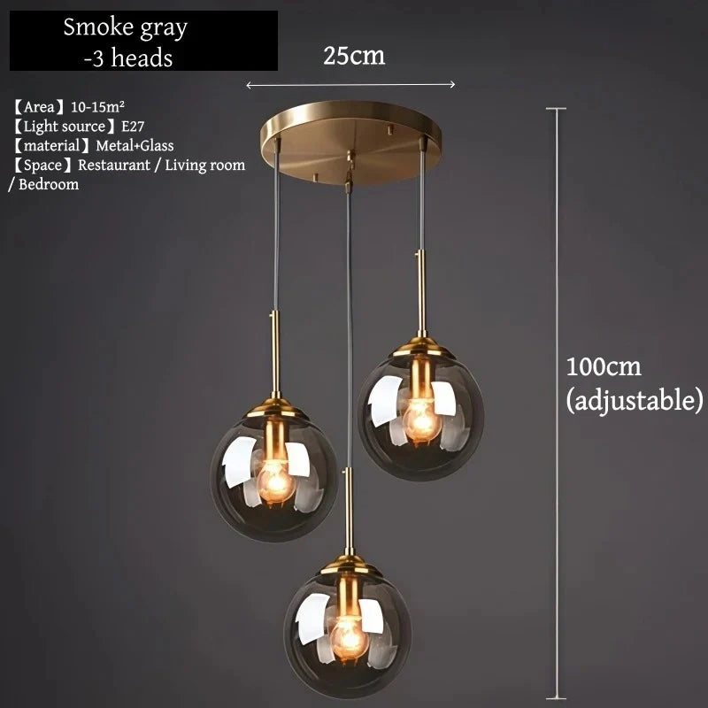 Zynella Gradient Glass Ball Pendant