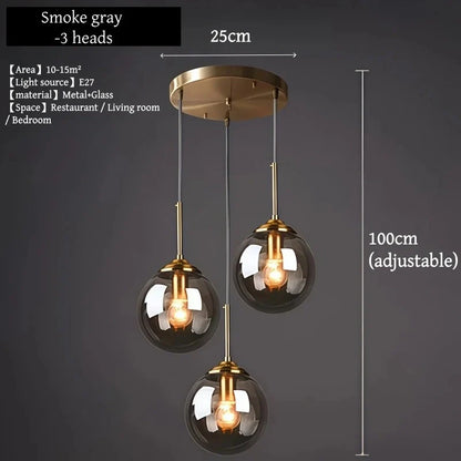 Zynella Gradient Glass Ball Pendant
