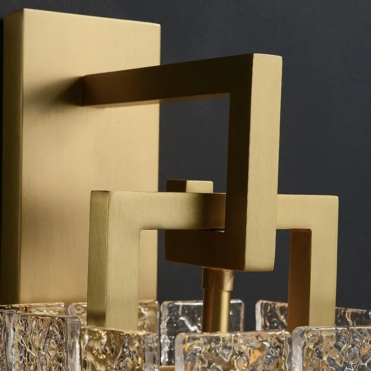 Ozma Golden Glass Wall Light