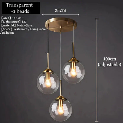 Zynella Gradient Glass Ball Pendant