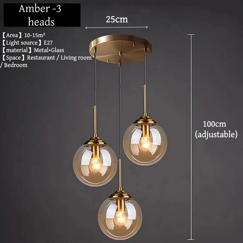 Zynella Gradient Glass Ball Pendant