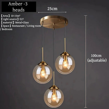 Zynella Gradient Glass Ball Pendant