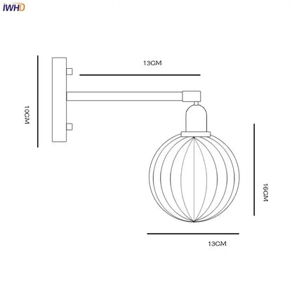 Orla Antique Glass Wall Lamp