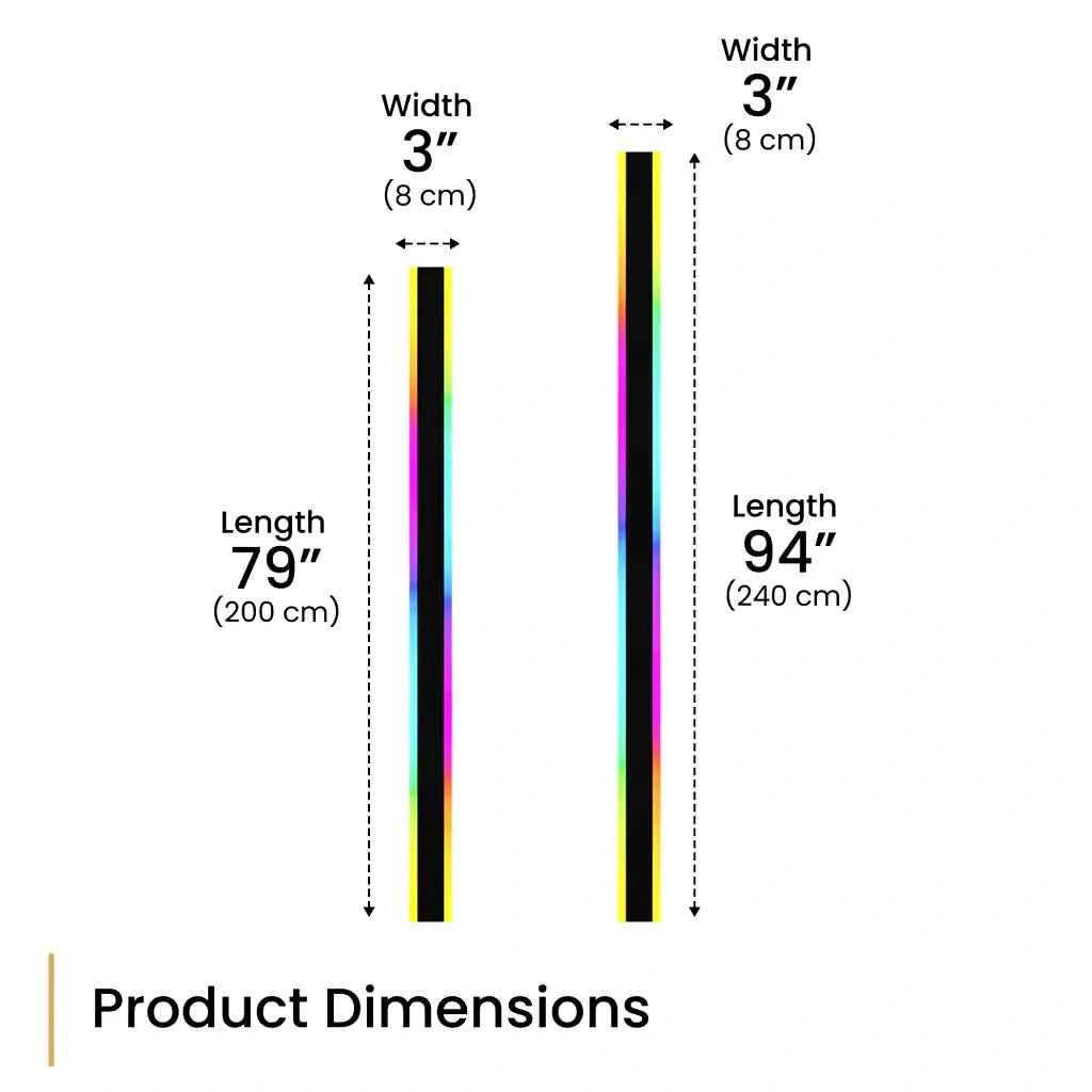 Zynella Chroma: Smart WiFi RGB Linear Outdoor Sconce (IP65 Waterproof)