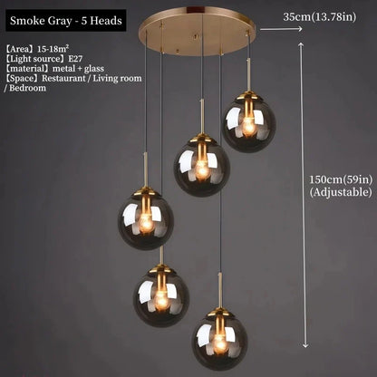 Zynella Gradient Glass Ball Pendant