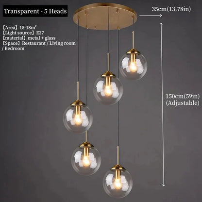 Zynella Gradient Glass Ball Pendant