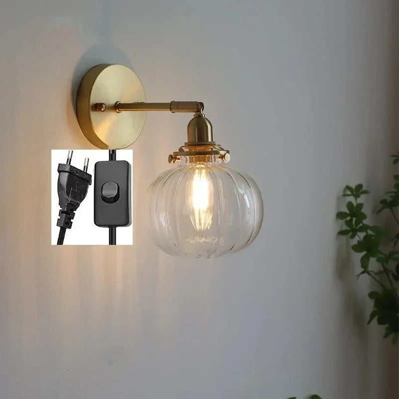 Orla Antique Glass Wall Lamp