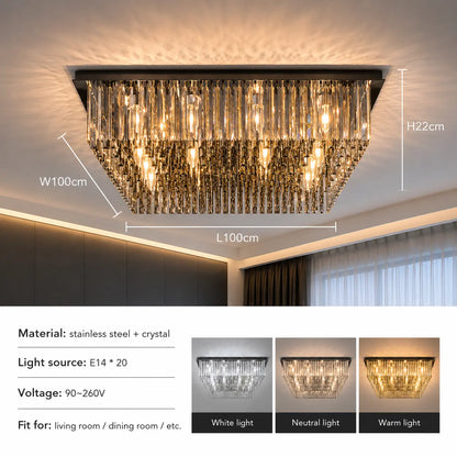 Kade Crystal Modern Chandelier | Zynella Interior