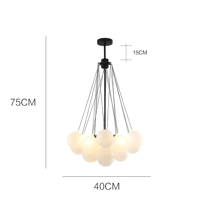 Zynella Frosted Ball Chandelier