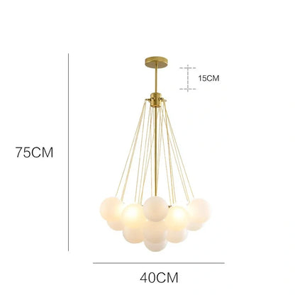 Zynella Frosted Ball Chandelier