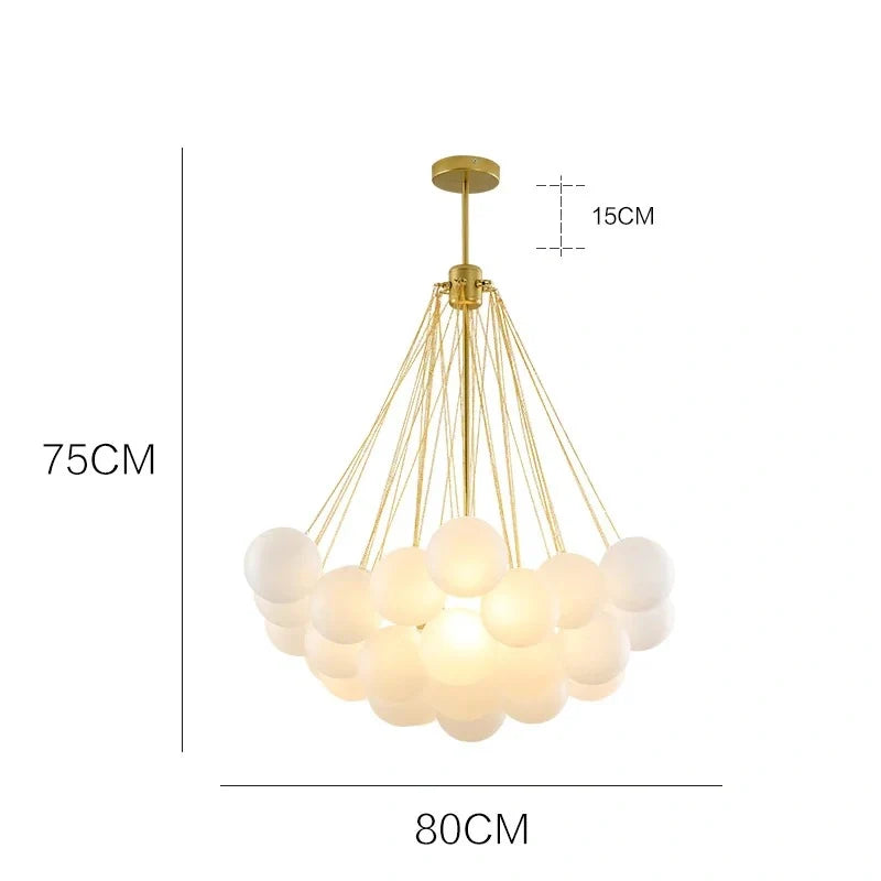 Zynella Frosted Ball Chandelier