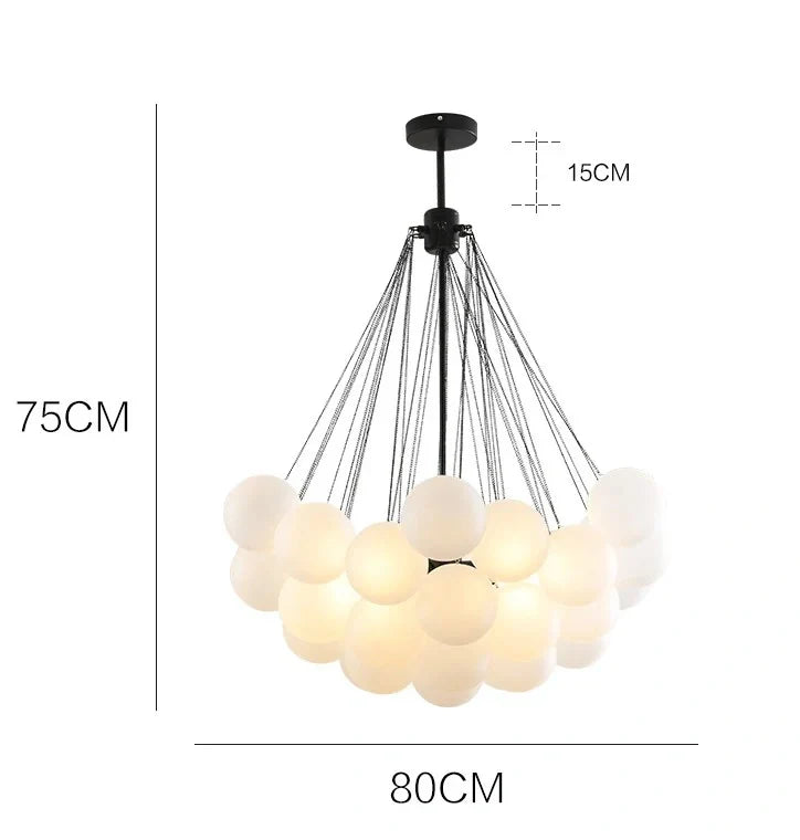 Zynella Frosted Ball Chandelier