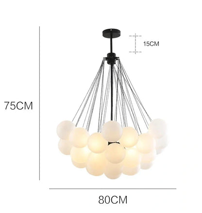 Zynella Frosted Ball Chandelier