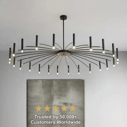 Zynella "Astra" Nordic Luxury Pendant: Adjustable Designer Chandelier
