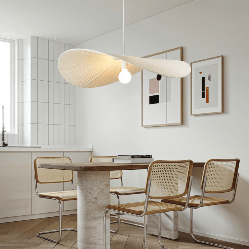 Charles Fabric Pendant Light Modern  Contemporary Crystal Statement Fixture - Zynella