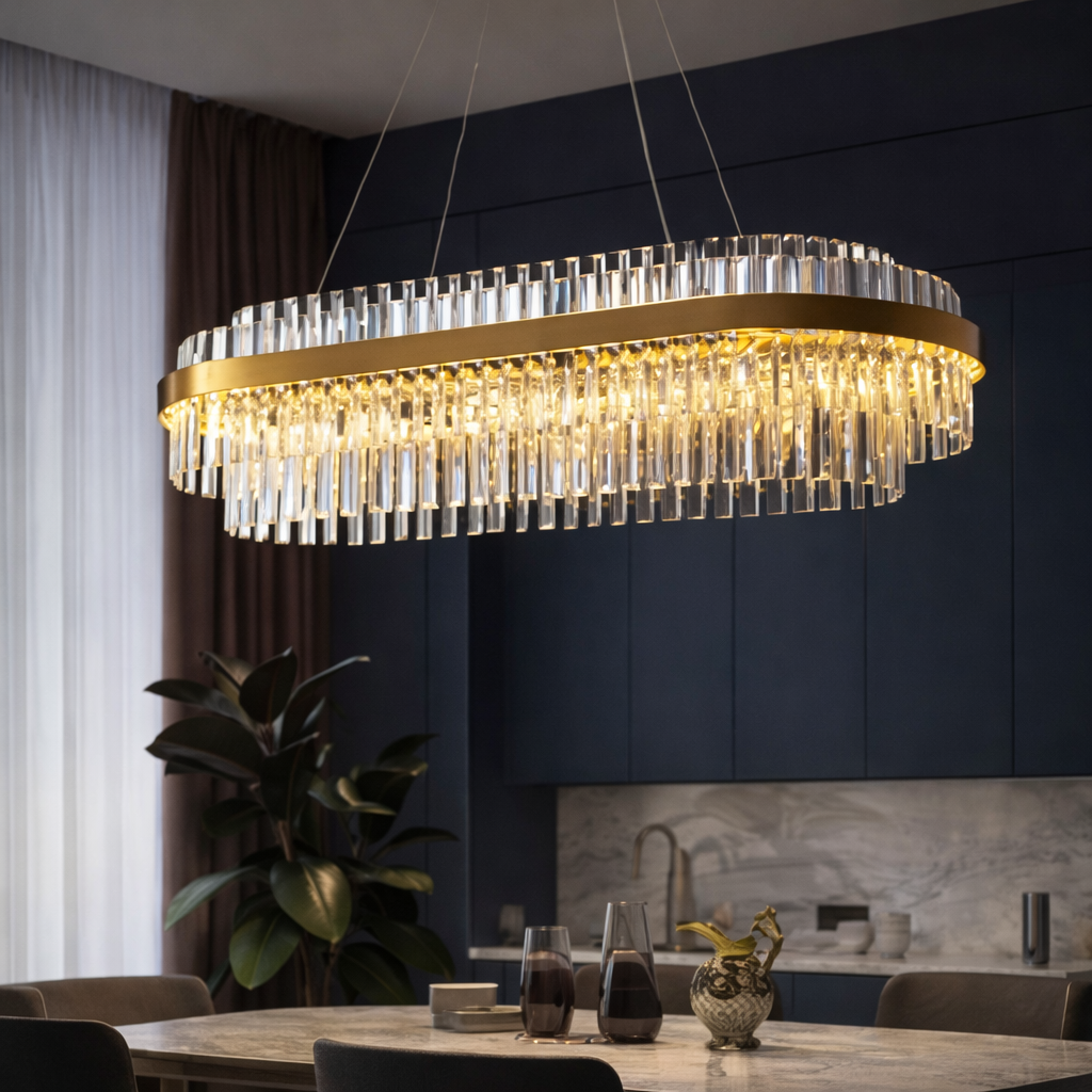 Orion Modern Crystal Chandelier | Zynella Interior