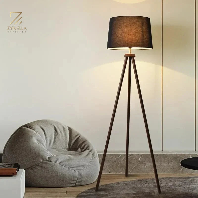 Lillian Wooden Shade Floor Lamp