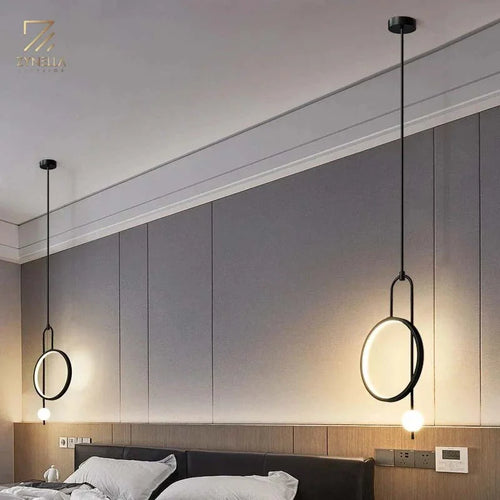 Modern Gold Ring Pendant Light