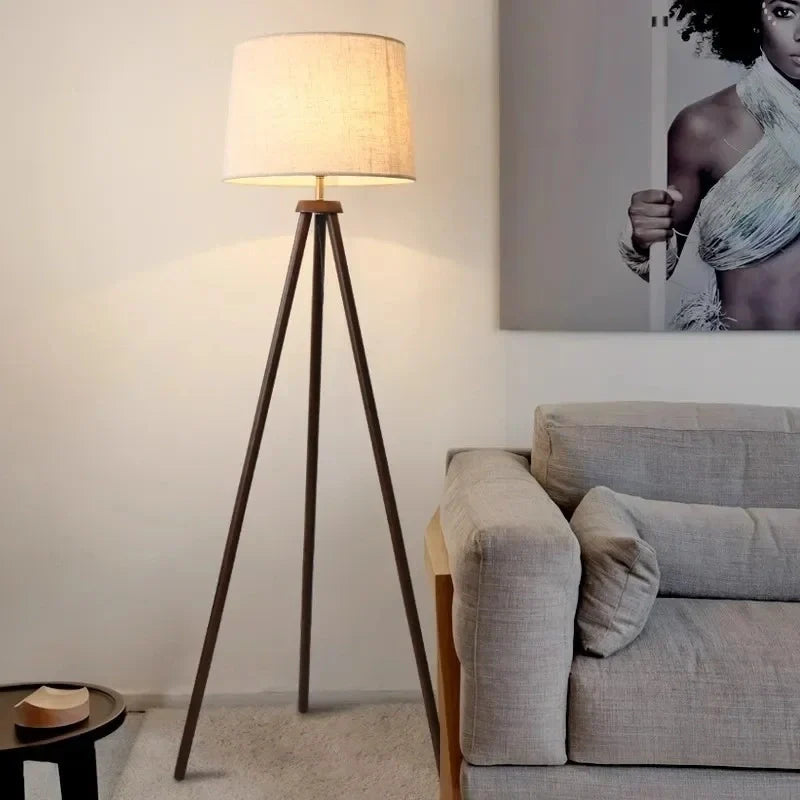 Lillian Wooden Shade Floor Lamp