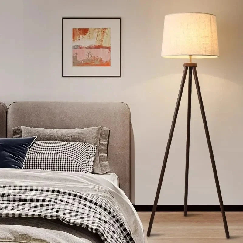 Lillian Wooden Shade Floor Lamp