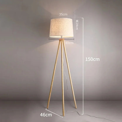 Lillian Wooden Shade Floor Lamp