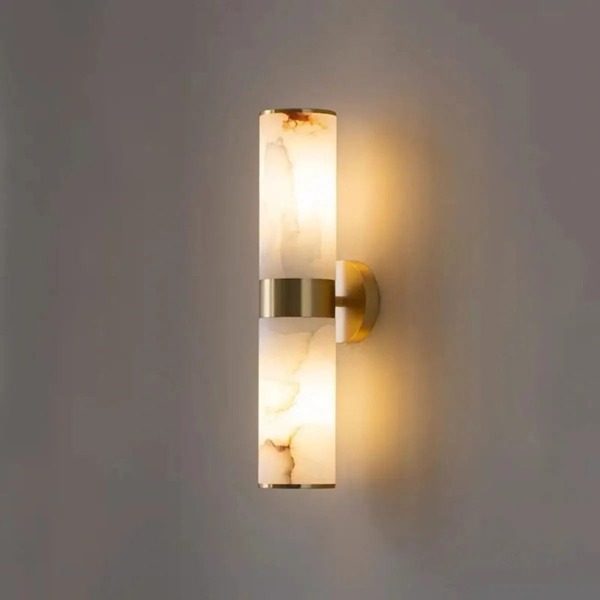 Zynella Antique Gold Marble Wall Lamp