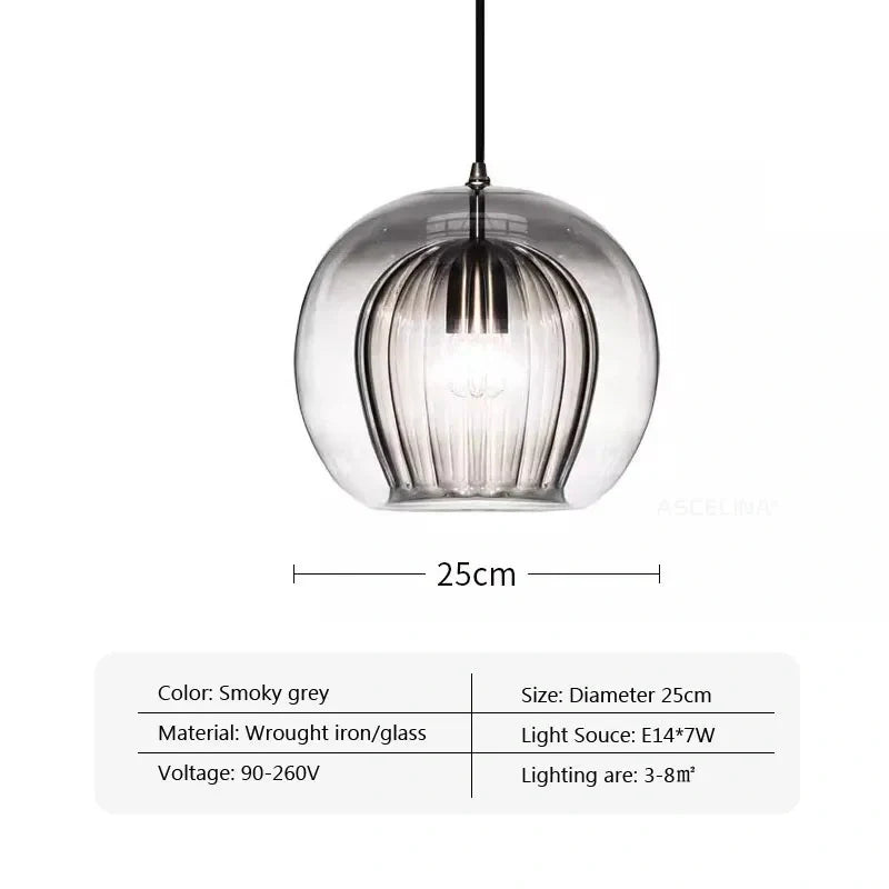 Mizan Glass Modern Pendant Modern