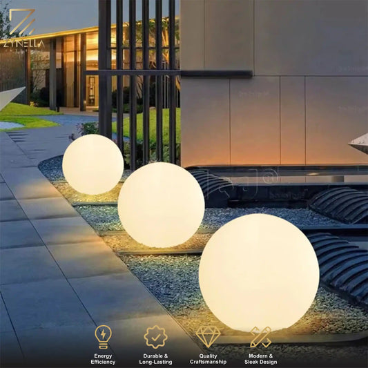 Zynella Orbital: 360° Atmosphere Spherical Garden Lamp (IP65)