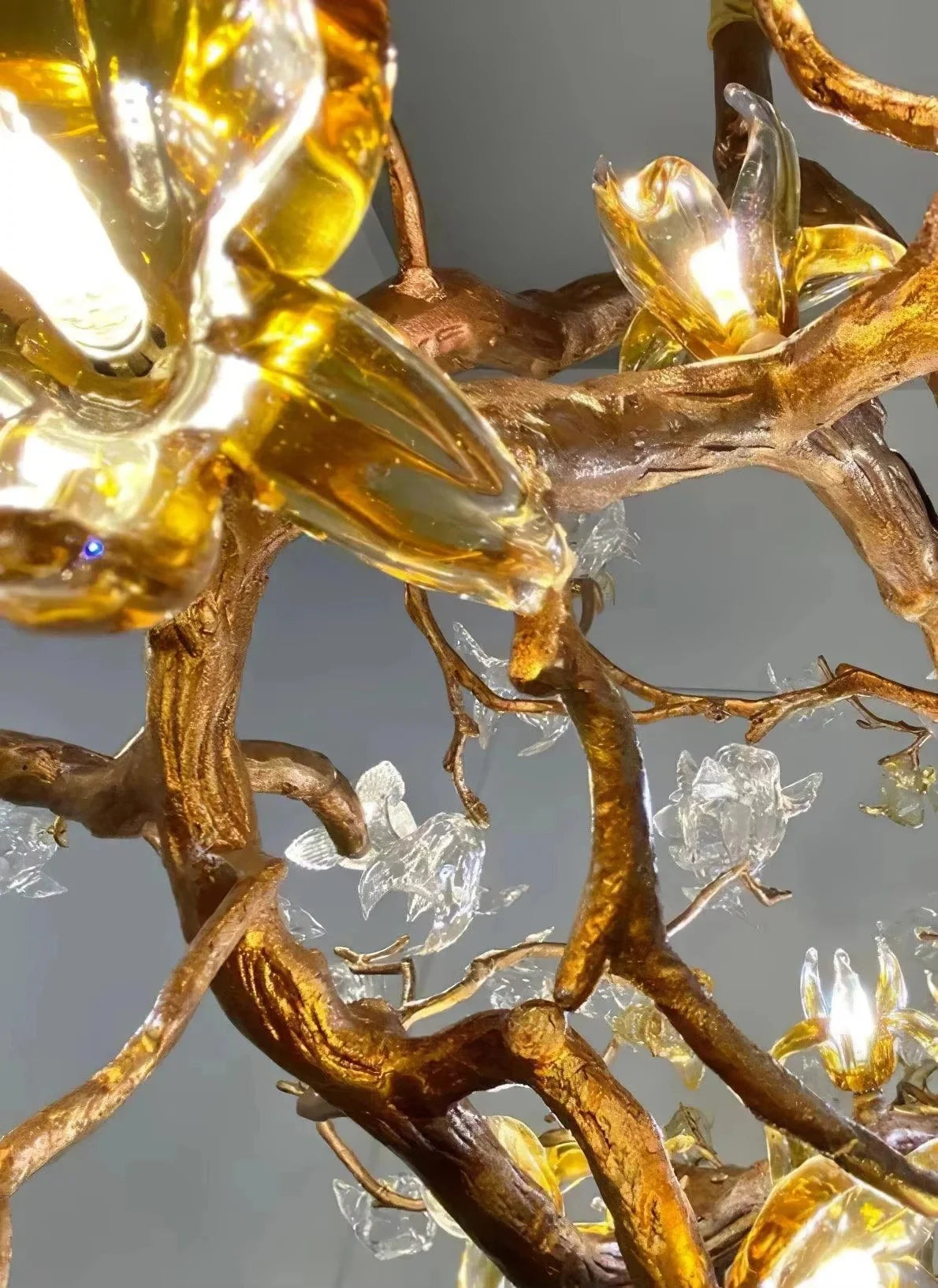 Zynella Willow Branch Modern Crystal Wall Light