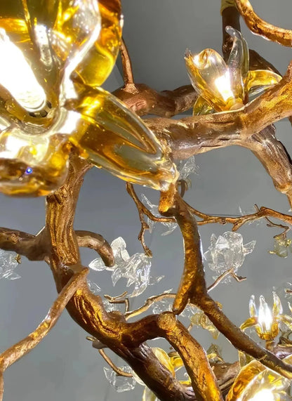 Zynella Willow Branch Modern Crystal Wall Light