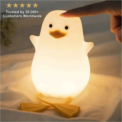 Zynella Waddle: Squishy Silicone Duck Night Light & Sleep Companion