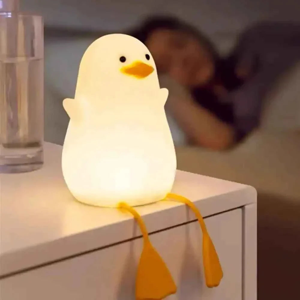 Zynella Waddle: Squishy Silicone Duck Night Light & Sleep Companion