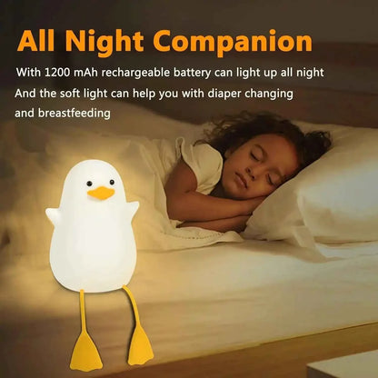 Zynella Waddle: Squishy Silicone Duck Night Light & Sleep Companion