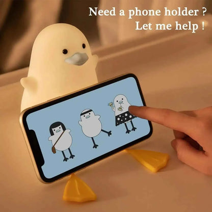 Zynella Waddle: Squishy Silicone Duck Night Light & Sleep Companion