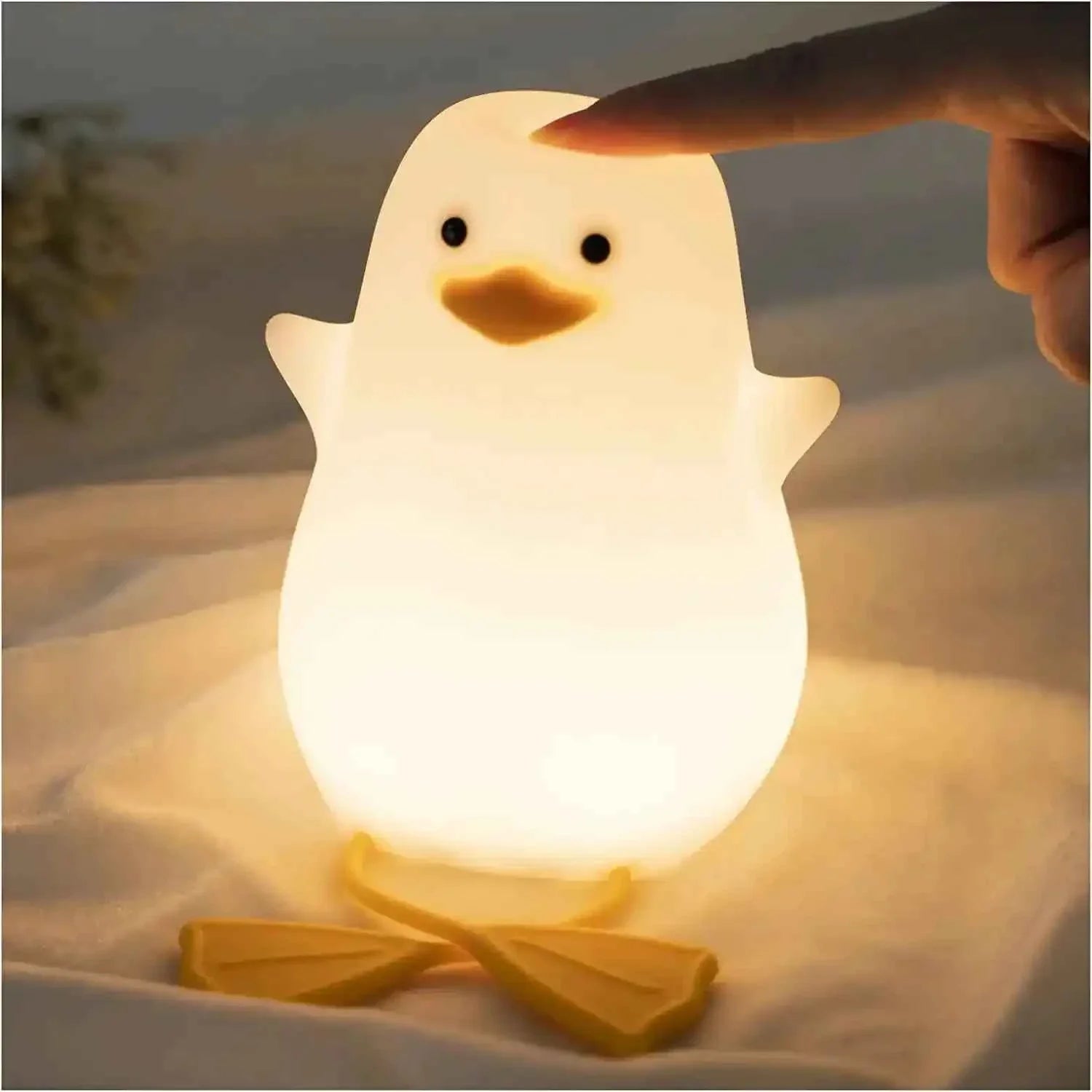 Zynella Waddle: Squishy Silicone Duck Night Light & Sleep Companion