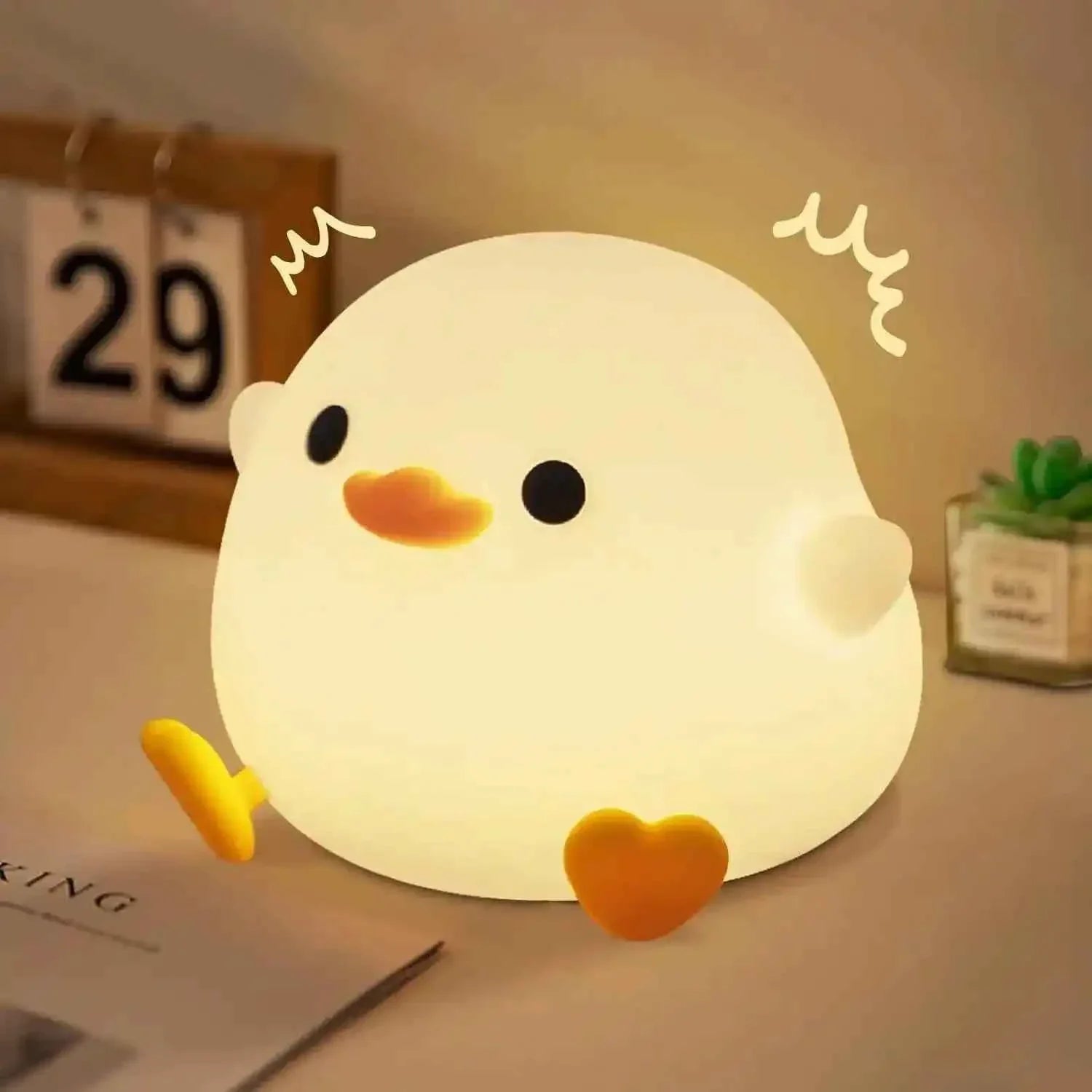 Zynella Waddle: Squishy Silicone Duck Night Light & Sleep Companion