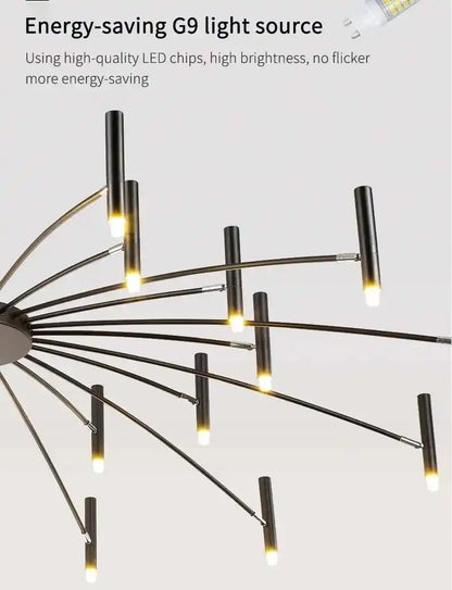 Zynella "Astra" Nordic Luxury Pendant: Adjustable Designer Chandelier