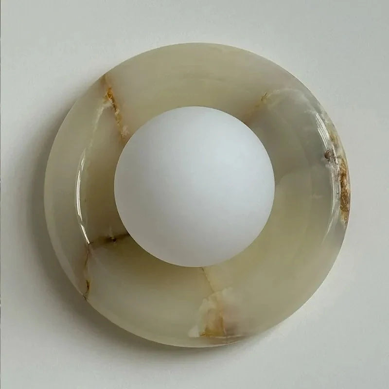 Modern Round Marble Wall Light