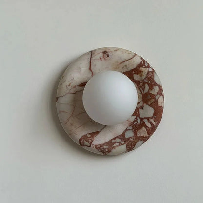 Modern Round Marble Wall Light