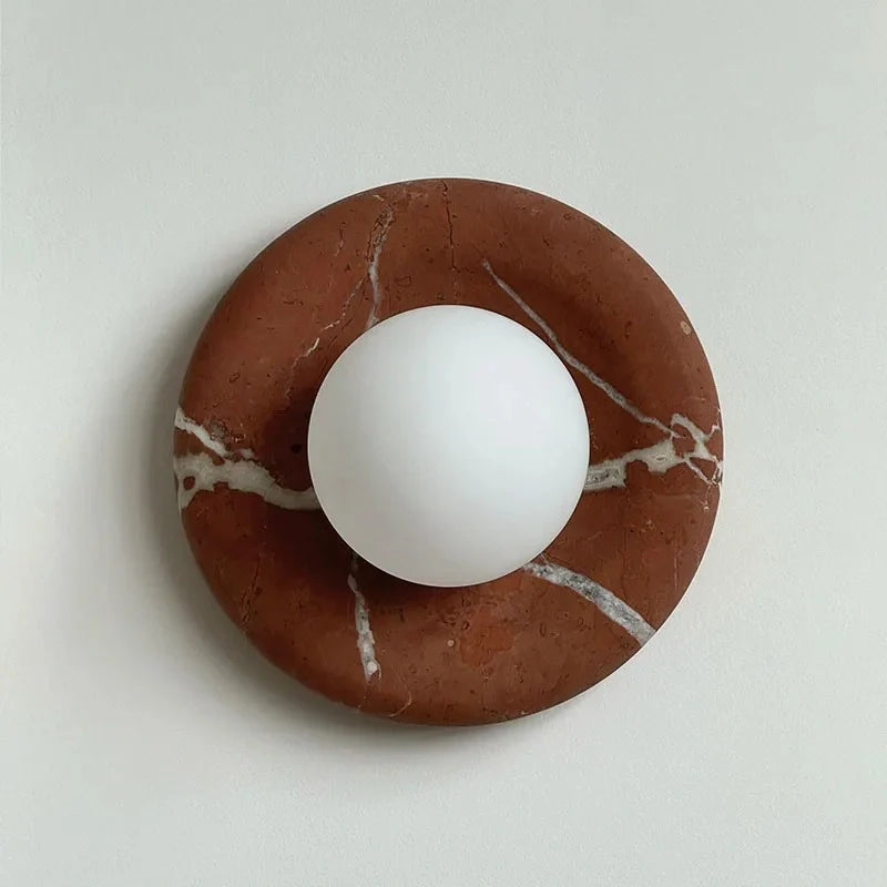 Modern Round Marble Wall Light