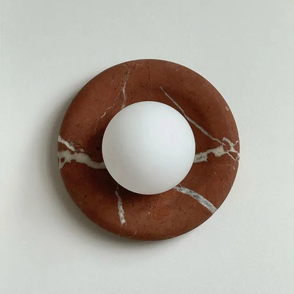 Modern Round Marble Wall Light
