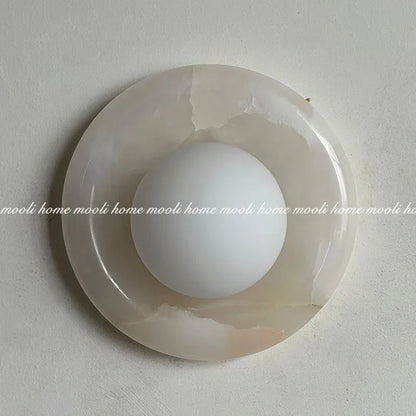 Modern Round Marble Wall Light