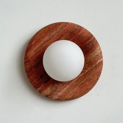 Modern Round Marble Wall Light