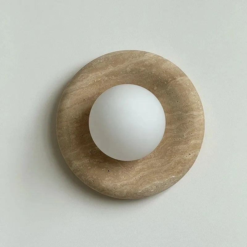 Modern Round Marble Wall Light