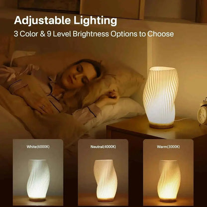 Zynella Lunar Scribe: 3D-Printed Ambient Lamp with Artisan Wood Base