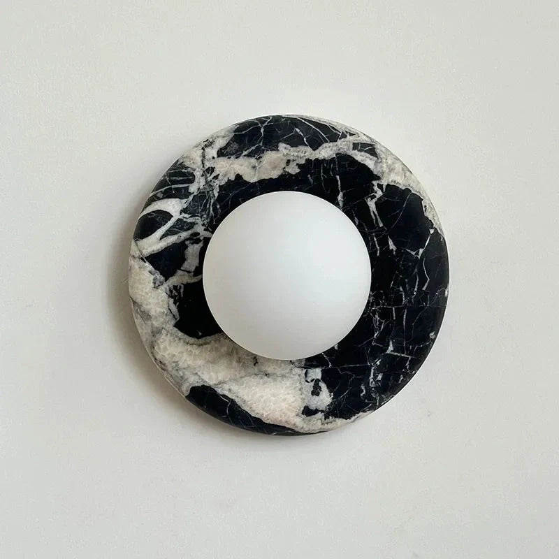 Modern Round Marble Wall Light